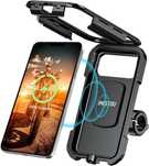 Uchwyt motocyklowy na telefon IP67 z ładowniem indukcyjnym i USB-C