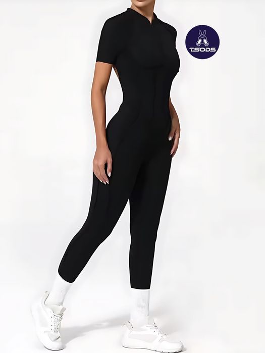 Комбінезон зі швами на молнії Комбез з відкритою спиною лосини новий С