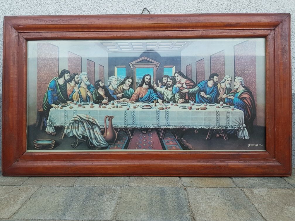 Obraz, antyk, ostatnia wieczerza, 12 apostołów