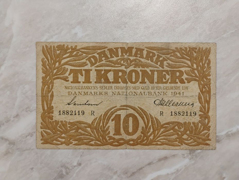 Banknot Dania - 10 koron z 1941 r.