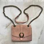 Mala Carteira tiracolo Zara Camurça de Pele genuina Rosa Blush