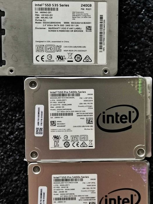 SSD - Uszkodzone - 14 sztuk