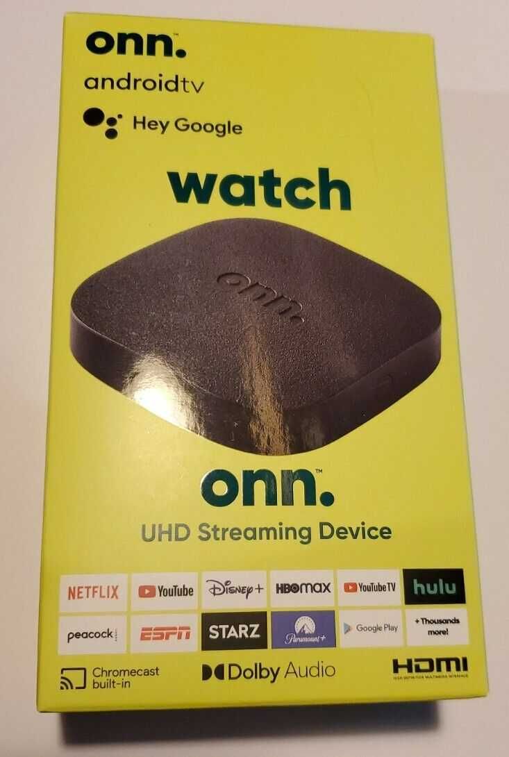 Медиаплеєр ONN Android TV 4K UHD BOX Black приставка США