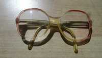 Starocie z PRL - Okulary damskie korekcyjne +3,5 dioptrii rozstaw 14cm