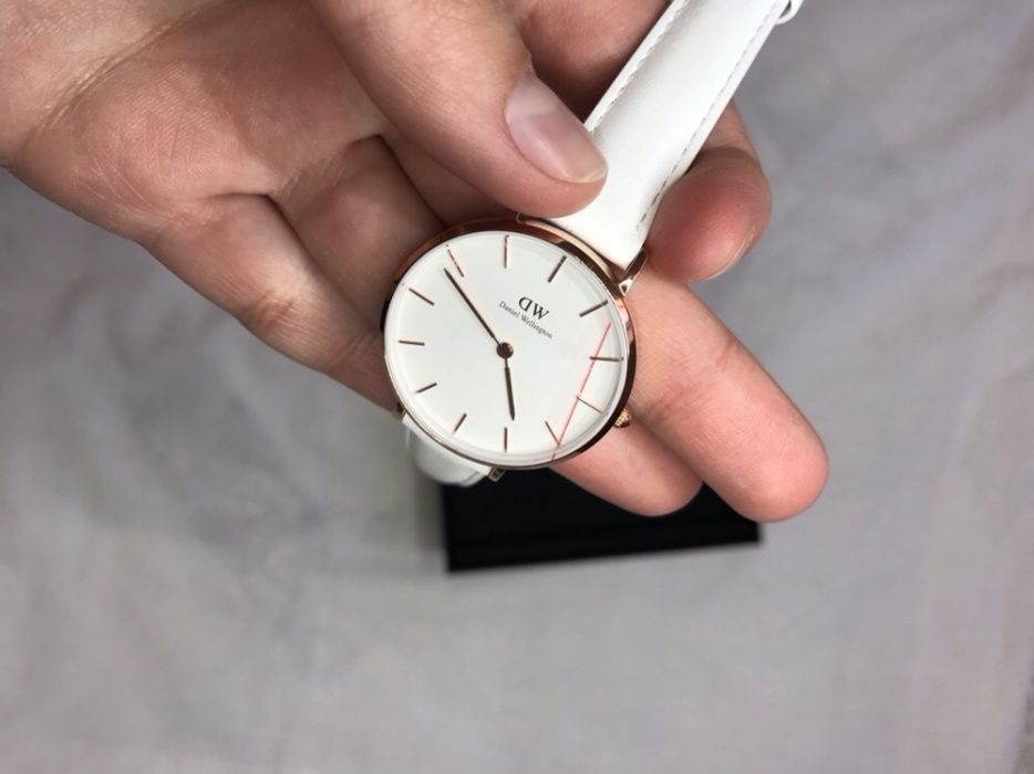 Zegarek daniel wellington orginalny nowy biały skórzany unisex