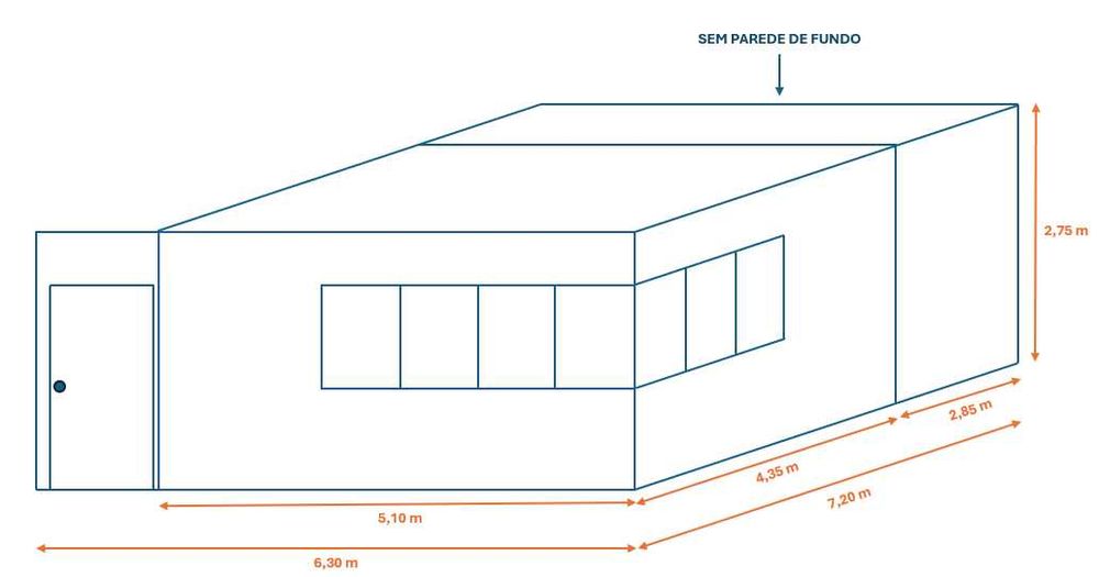 Estrutura para gabinetes ou arrumos com secretárias, móveis e cadeiras