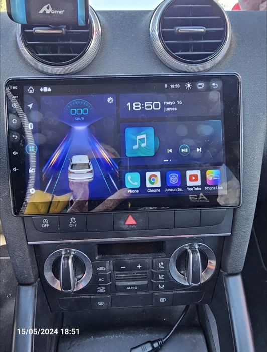 Rádio Audi A3 8P Android 14 com GPS (Novo)