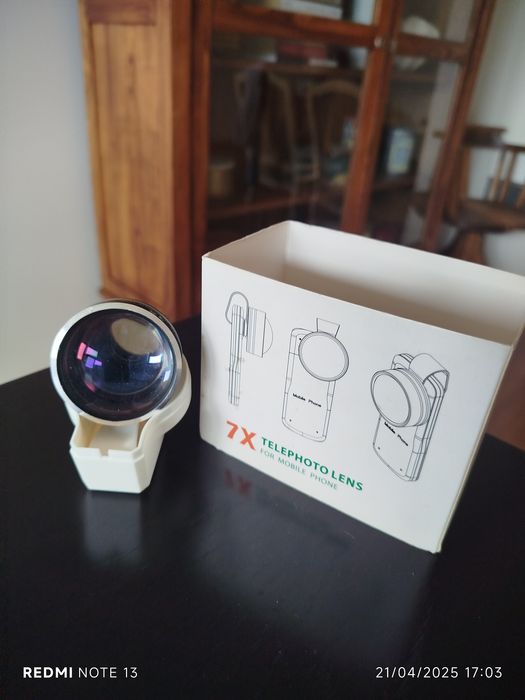 Lente universal 7x telemóvel