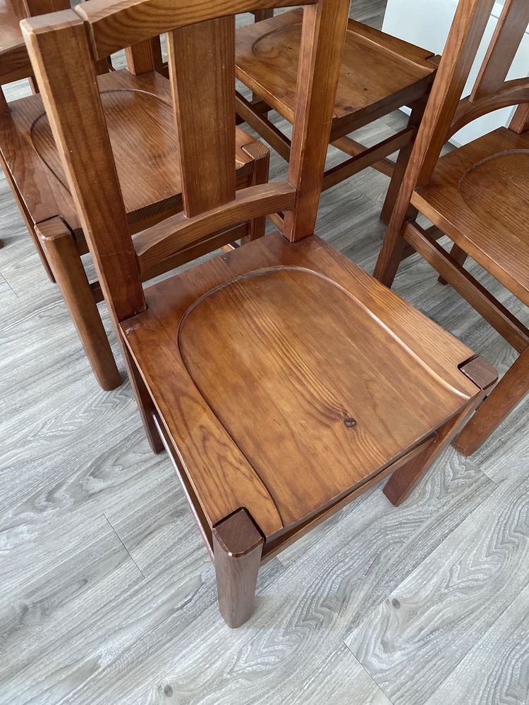 Conjunto de 6 cadeiras em madeira
