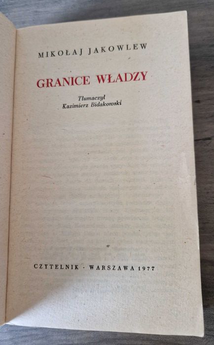 Granice władzy Mikołaj Jakowlew