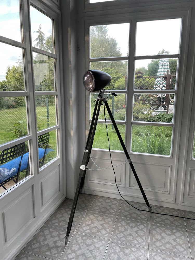 Lampa designerska retro antyk reflektor deSoto svenska bilfabriken