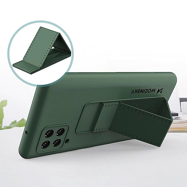 Wozinsky Kickstand Case elastyczne silikonowe etui z podstawką Samsung