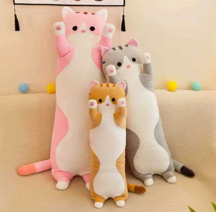 М'яка іграшка Кіт Батон 60 см, Дитяча іграшка для обіймів Кіт Батон