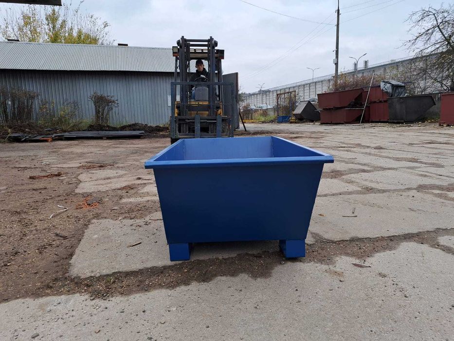 Nowy, przechylny kontener do wózków widłowych, PMUC mini 300 L