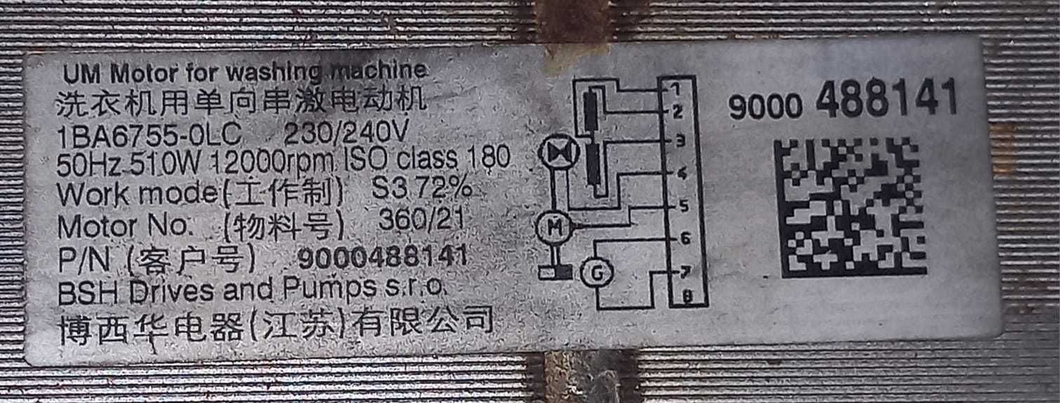Motor usado Maquina de Lavar Bosch