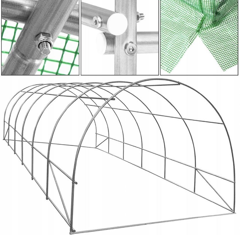 Tunel foliowy ogrodowy szklarnia 600x300 6x3 m