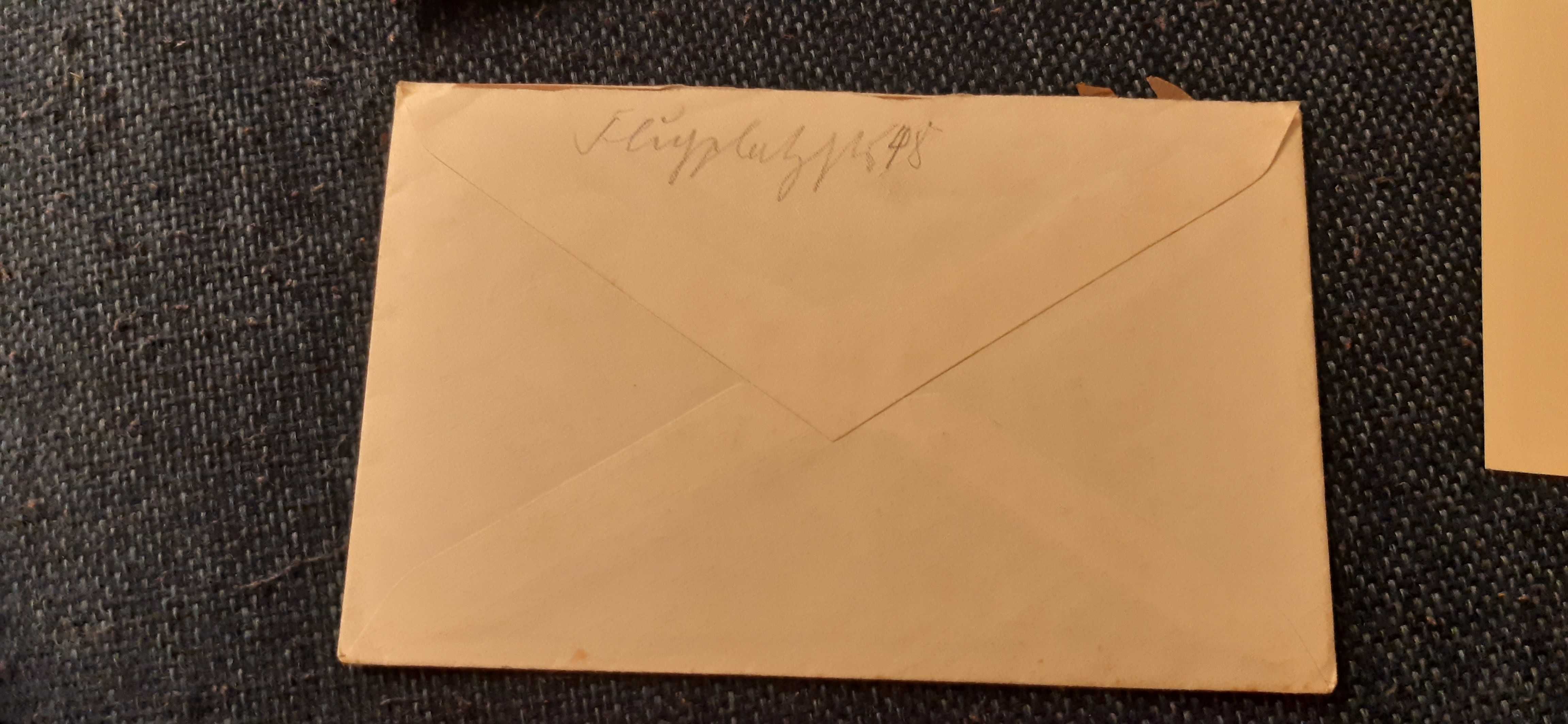 stary niemiecki list gliwice 1941 rok plus koperta ze znaczkami