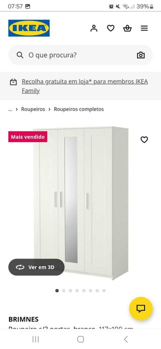 Roupeiro 3 portas IKEA