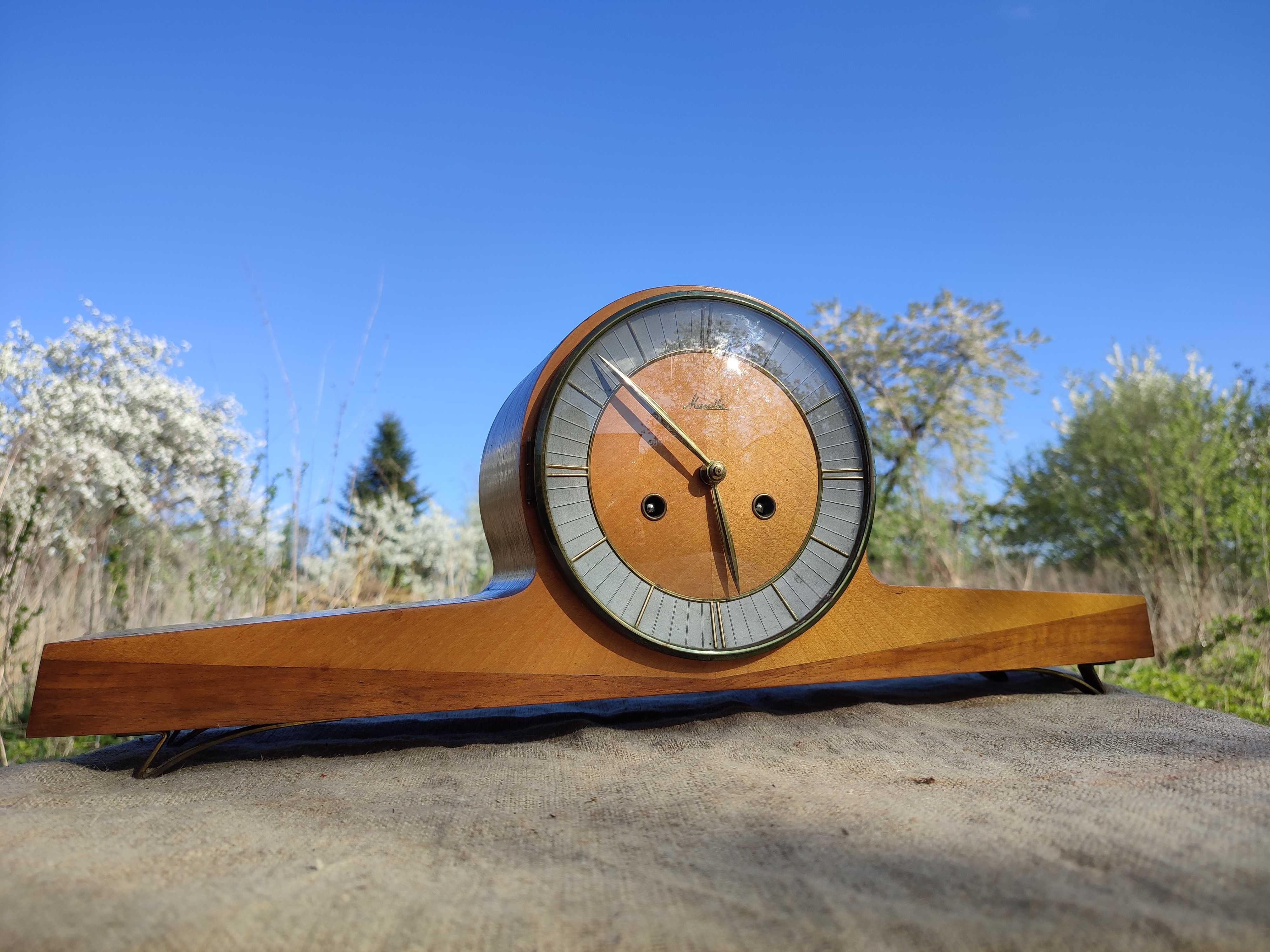 Zegar kominkowy  Mauthe w stylu mid century