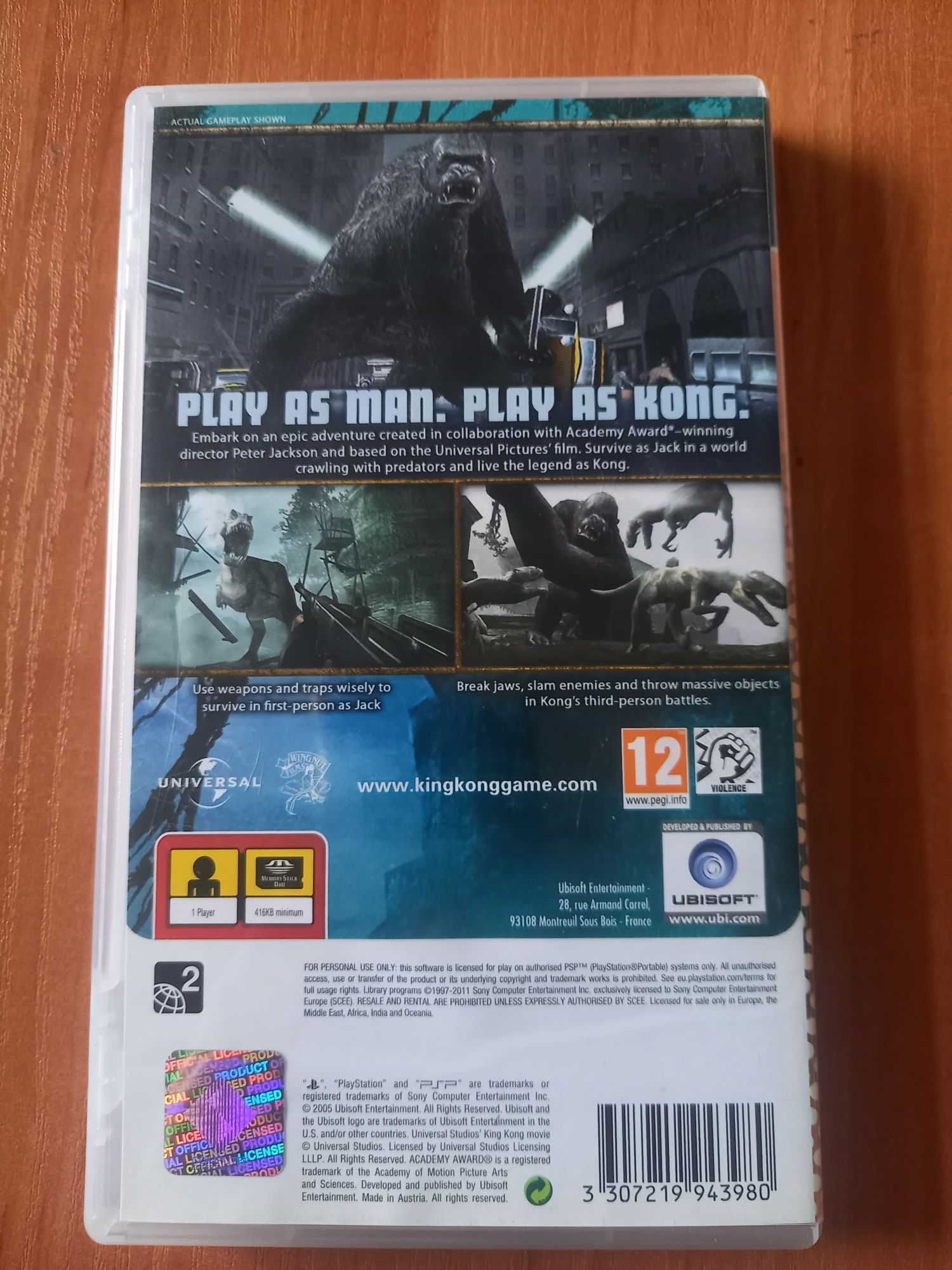 Gra Sony psp king kong