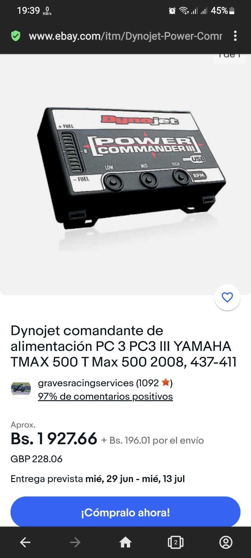 Мозги Dynojet Power Commander 3 USB ECU для Yamaha T-Max 500