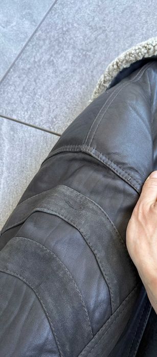 Kurtka skórzana pilotka AVIATOR skóra męska ocieplana podpinka r. XL