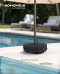 Podstawa pod parasol materiałowa na piasek czarna