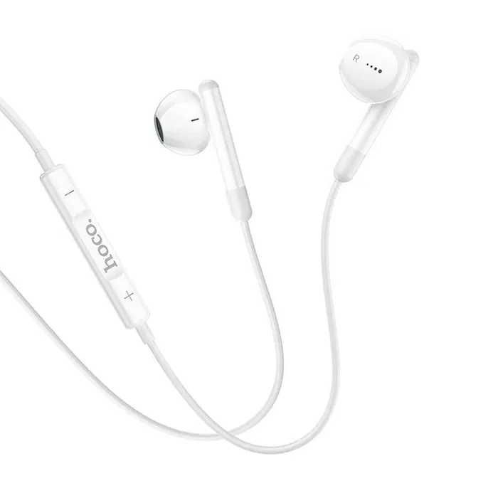 HOCO zestaw słuchawkowy / słuchawki dokanałowe Typ C M93 białe