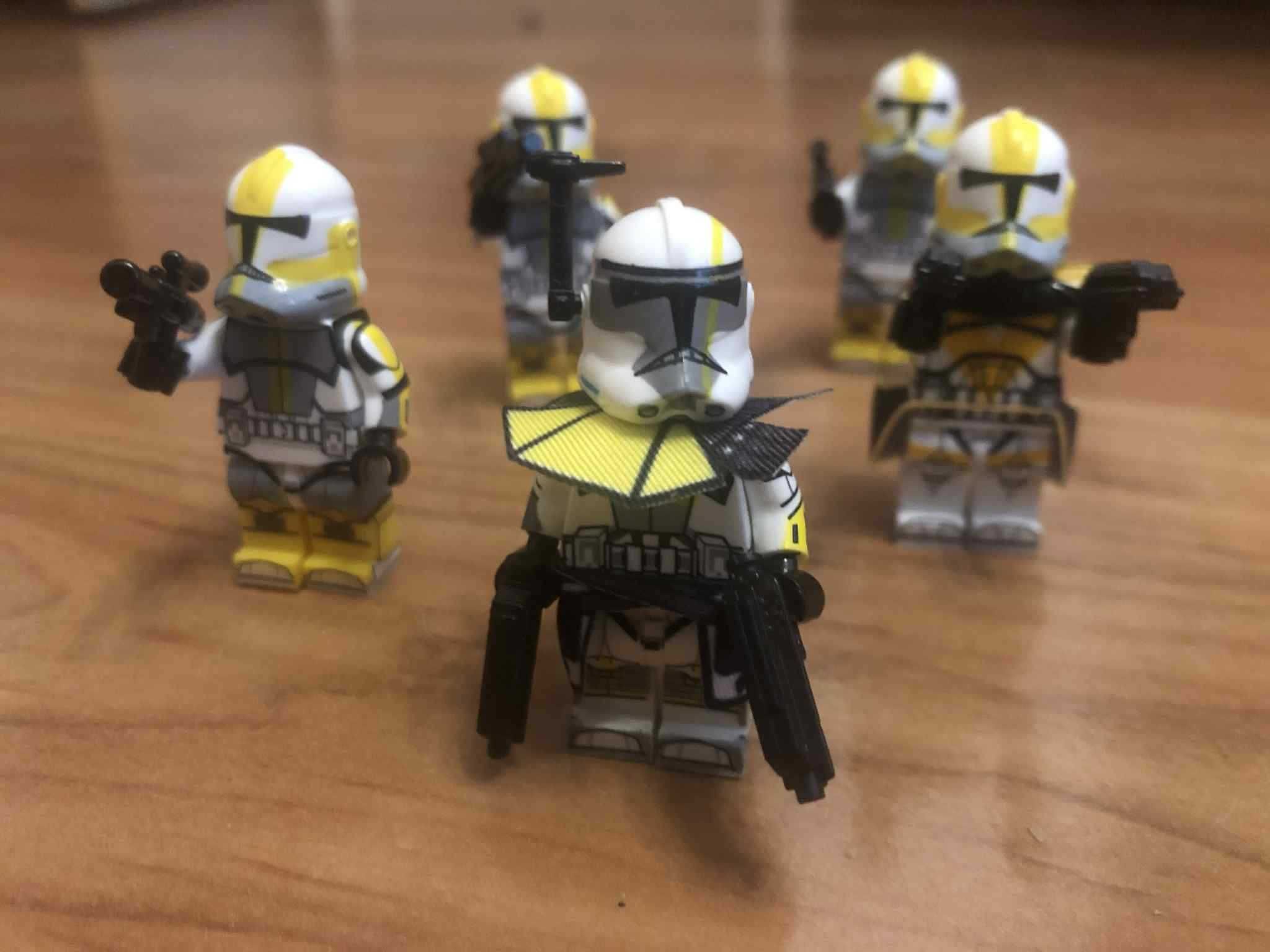 Kompatybline z Lego Star Wars 5x custom Phase 2 Clone Troopers