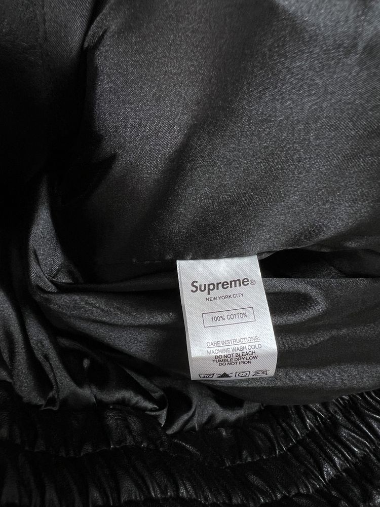 Куртка Шкіряна SUPREME Woven Leather Varsity Jacket