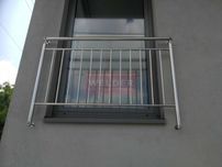 Balustrada szklana stal nierdzewna Malowana Antracyt Harfa Barierka