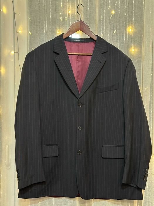 Elegancki garnitur męski w prążki Lantier (Vistula) 100% wełna (10)