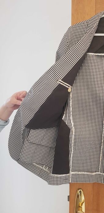 Marynarka męska w kratę, używana, stan bardzo dobry, rozmiar 50