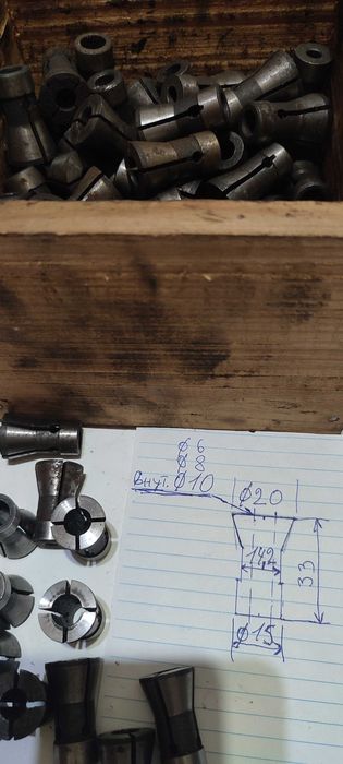 Цанги для зажима инструмента