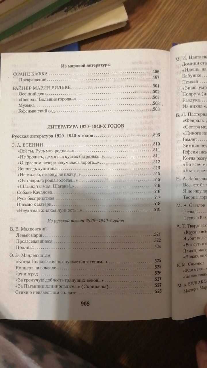 Хрестоматия  Русская Литература 11 класс по программе