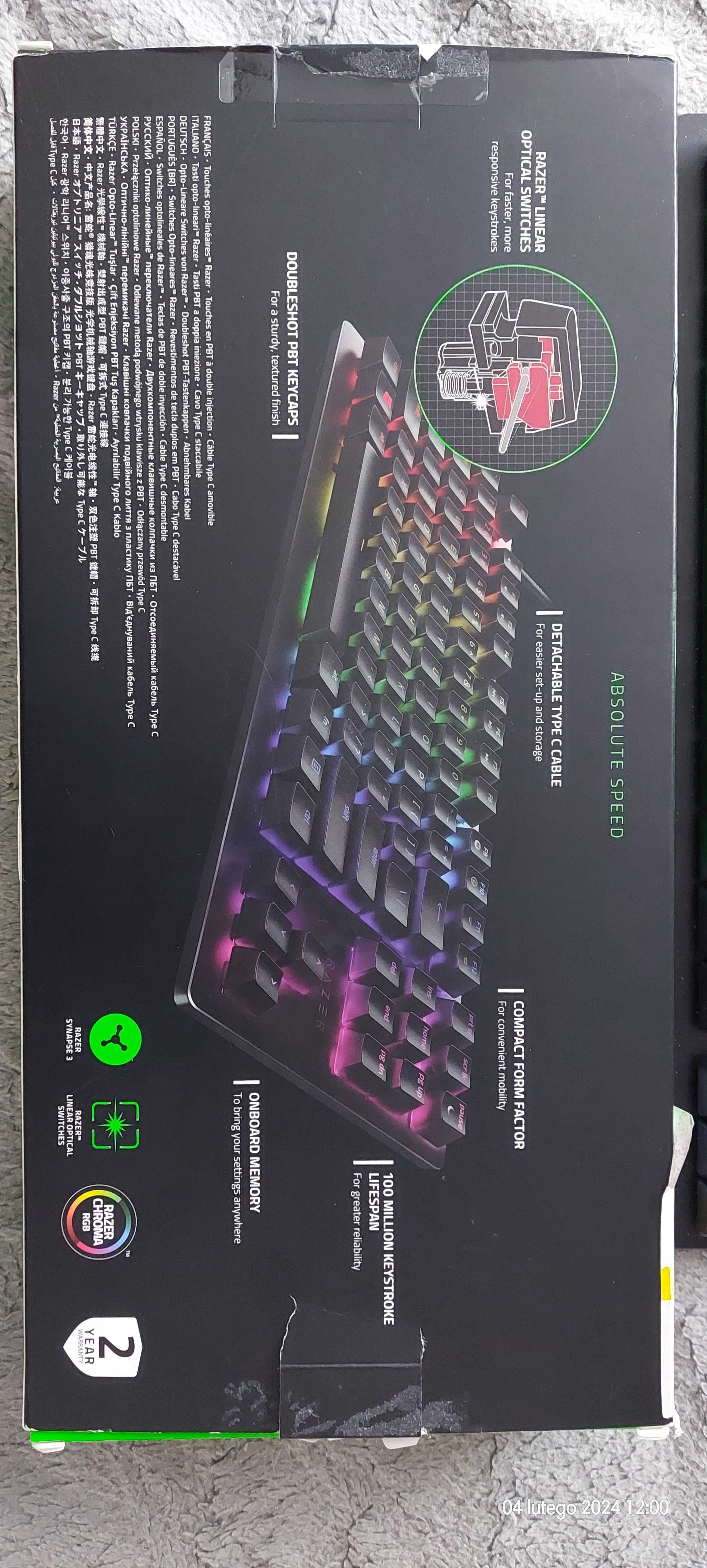 Klawiatura Razer Huntsman- używana