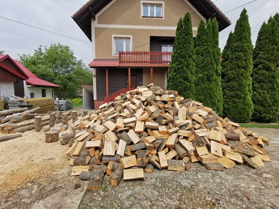 Drewno Opałowe Kominkowe Buk Grab Sezonowany Transport