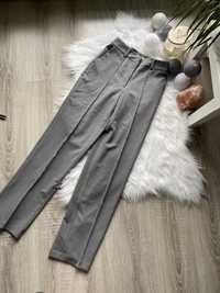 Szare spodnie XS garniturowe NA-KD eleganckie