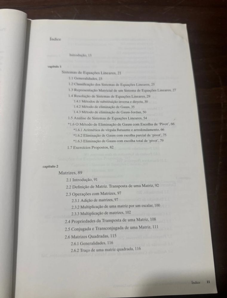 Livro noções sobre Matrizes e Sistemas de Equações Lineares