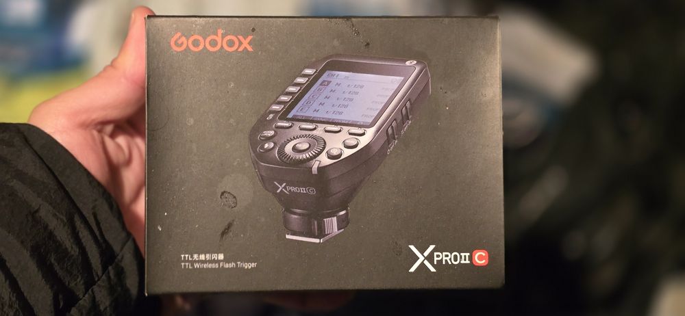 Flash Godox para Canon R series + emissor e receptor