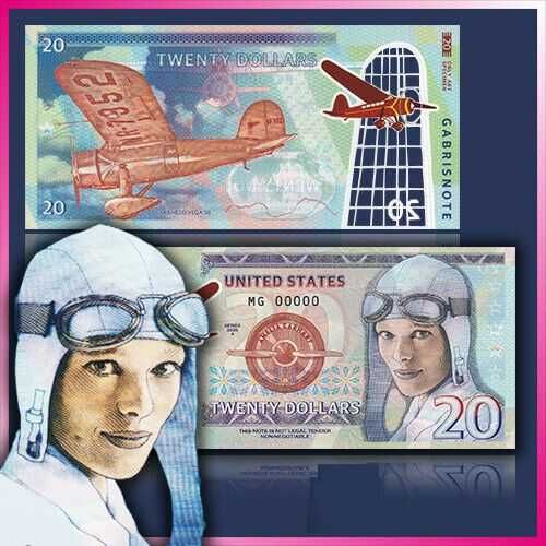 12 euro Zgorzelec Amelia Earhart banknoty kolekcjonerskie.