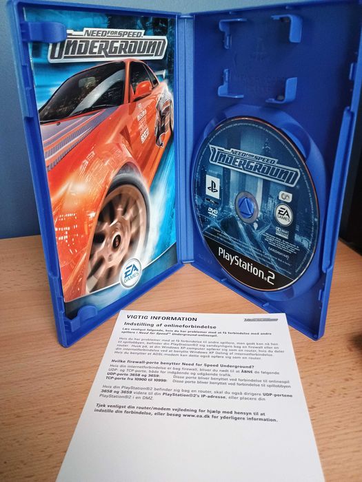 Need For Speed Underground NFS PS2 dunska okladka gra angielski