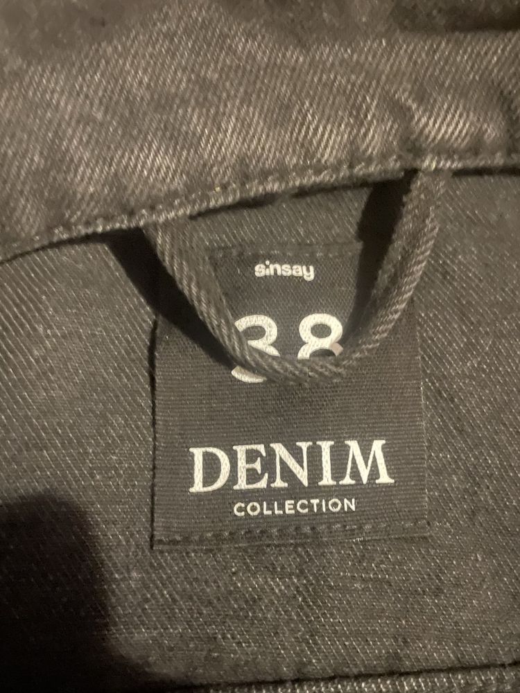 kurtka jeansowa, katana h&m czarna, damska