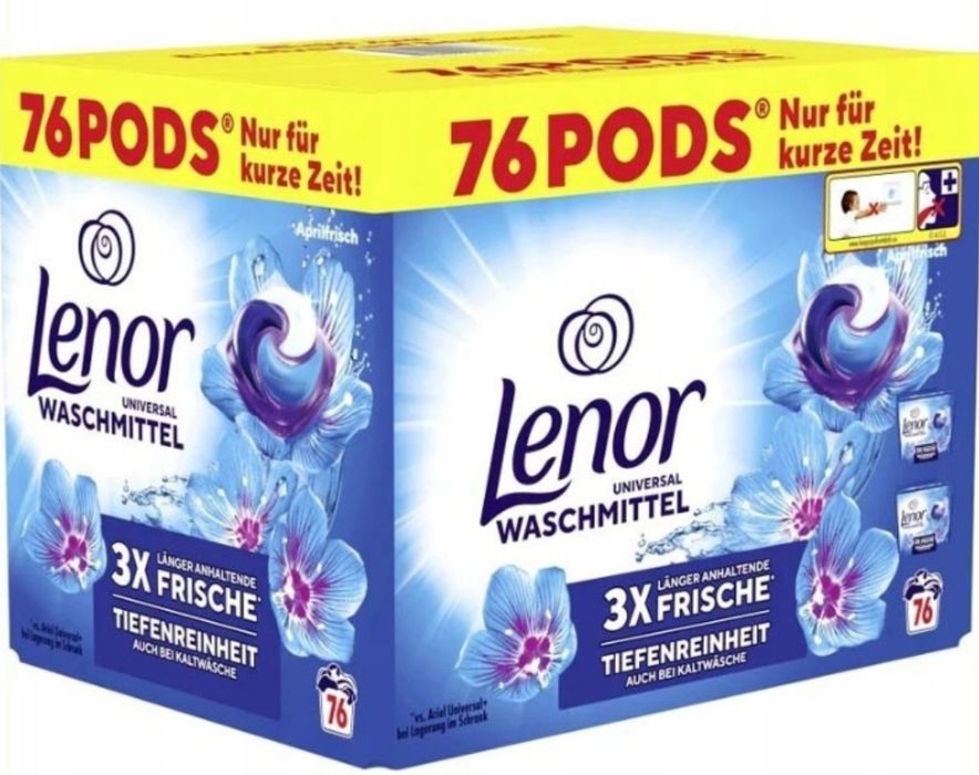 Lenor Kapsułki 5w1 Universal Aprilfrisch 76 kapsułek z Niemiec