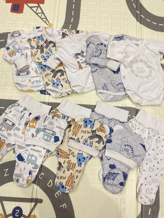 Набір у пологовий 0-3 міс, для новонароджених 56-62 розмір