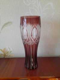 Красивая ваза цветное стекло СССР