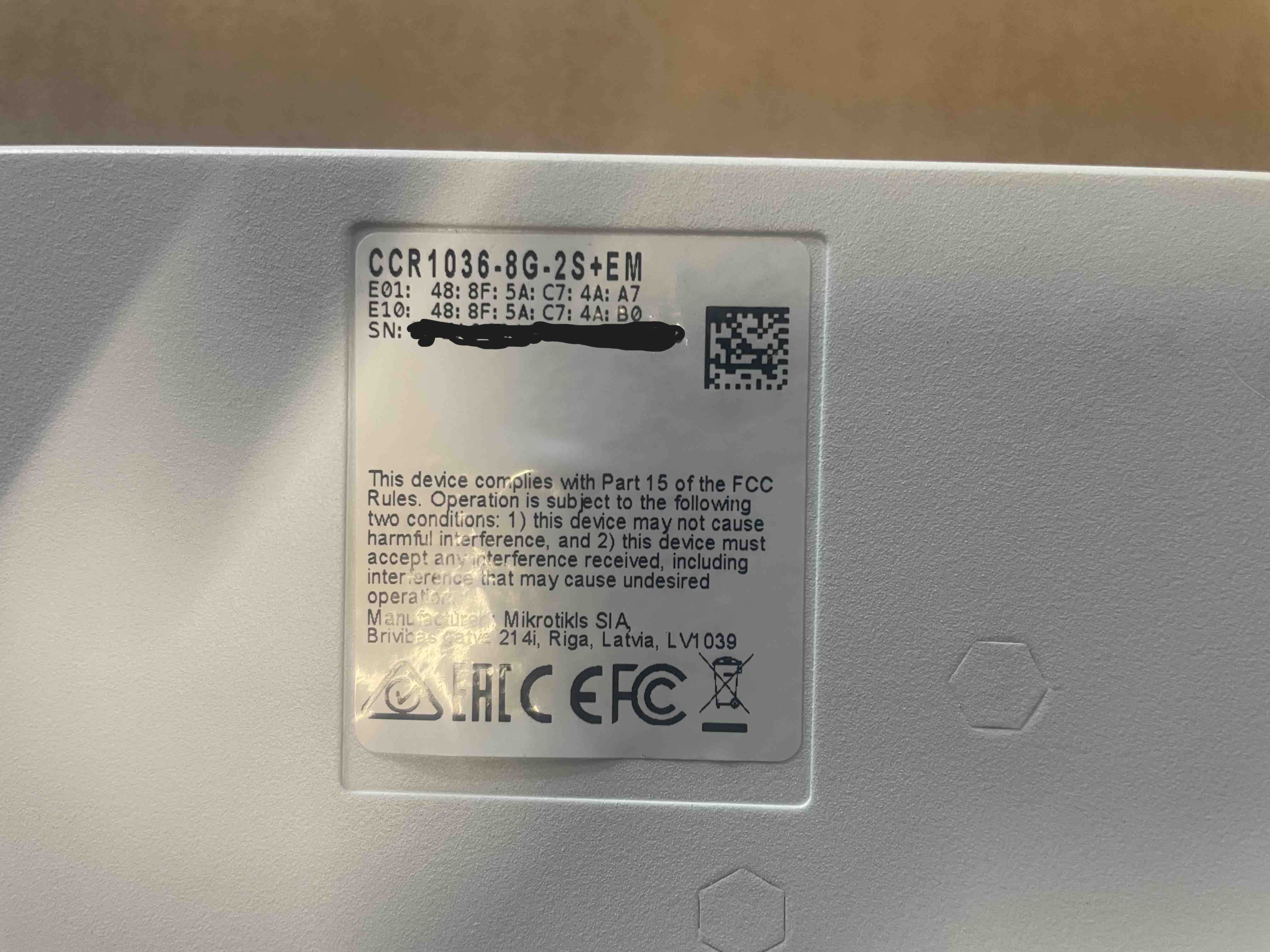 MIKROTIK CCR1036-8G-2S+EM , роутер , маршрутизатор (2ШТ)
