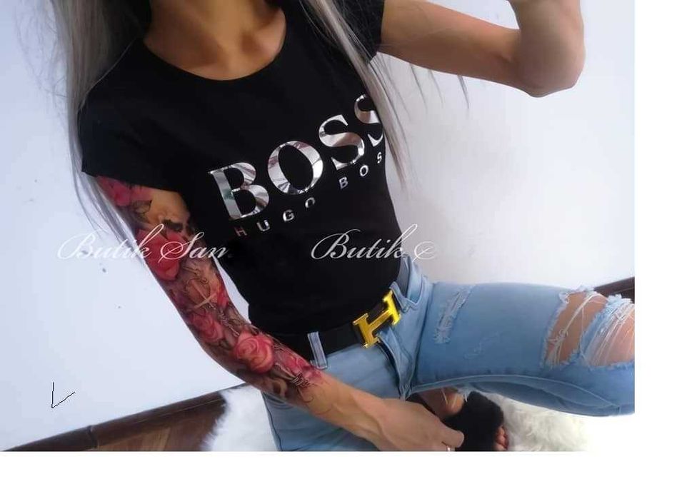 XL-Bluzka czarna damska , T-shirt .