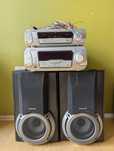 Technics zestaw (procesor dźwięku, amplifier i dwa głośniki)