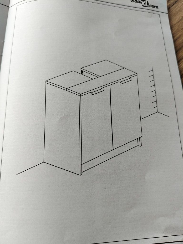 Szafka łazienkowa pod zlew, biała